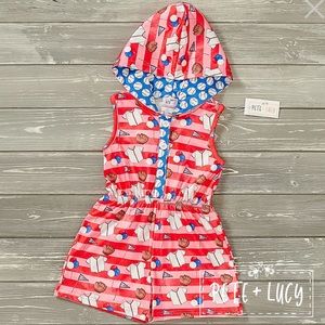 Pete+Lucy girl’s baseball romper